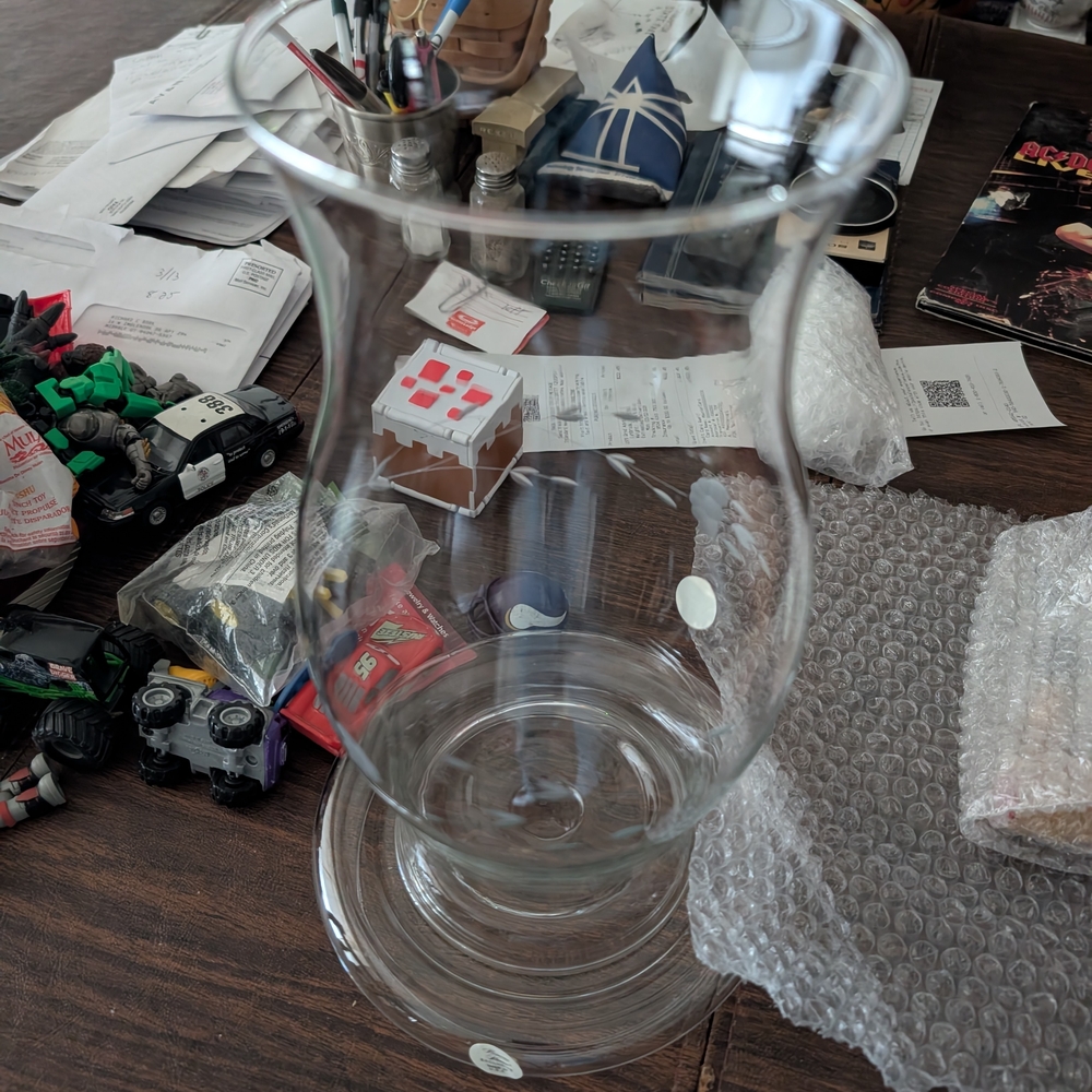 Princess House Clear Glass Candle Holder